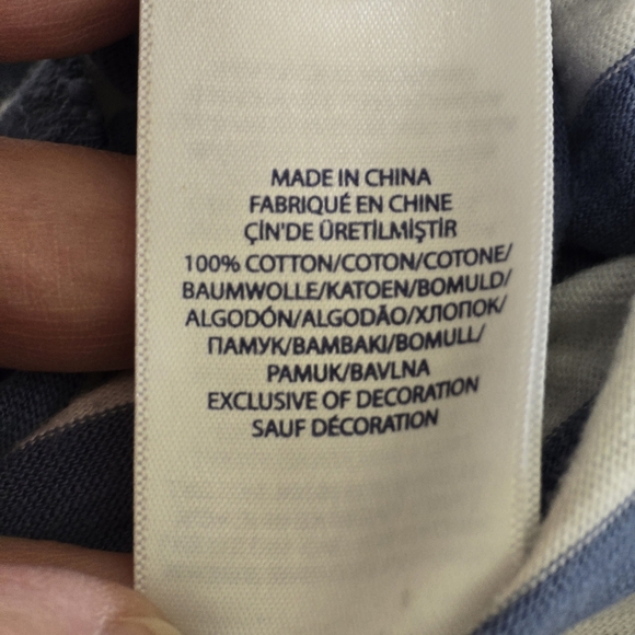 Polo Ralph Lauren Girls Striped Navy & White Short/Sleeve CottonDress SizeXL/16 - Picture 11 of 13